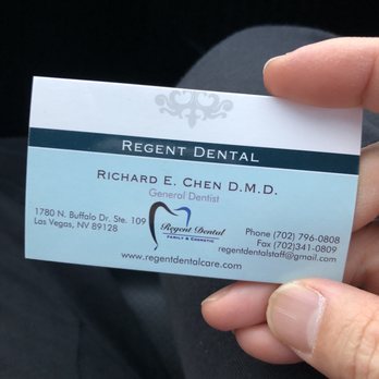 Regent Dental - I took his biz card for recommendation!  Thank you Dr. Chen for everything!!!    1/6/22 - General Dentistry Near Me - Las Vegas, Nevada