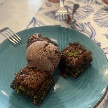 Smyrna Restaurant - Chocolate Chocolate Pistachio Baklava - Greek Near Me - Alexandria, Virginia