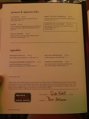 Menu photo 5 Ruth's Chris Steak House Lake Mary, FL Menu photo 5 Ruth's Chris Steak House Lake Mary, FL