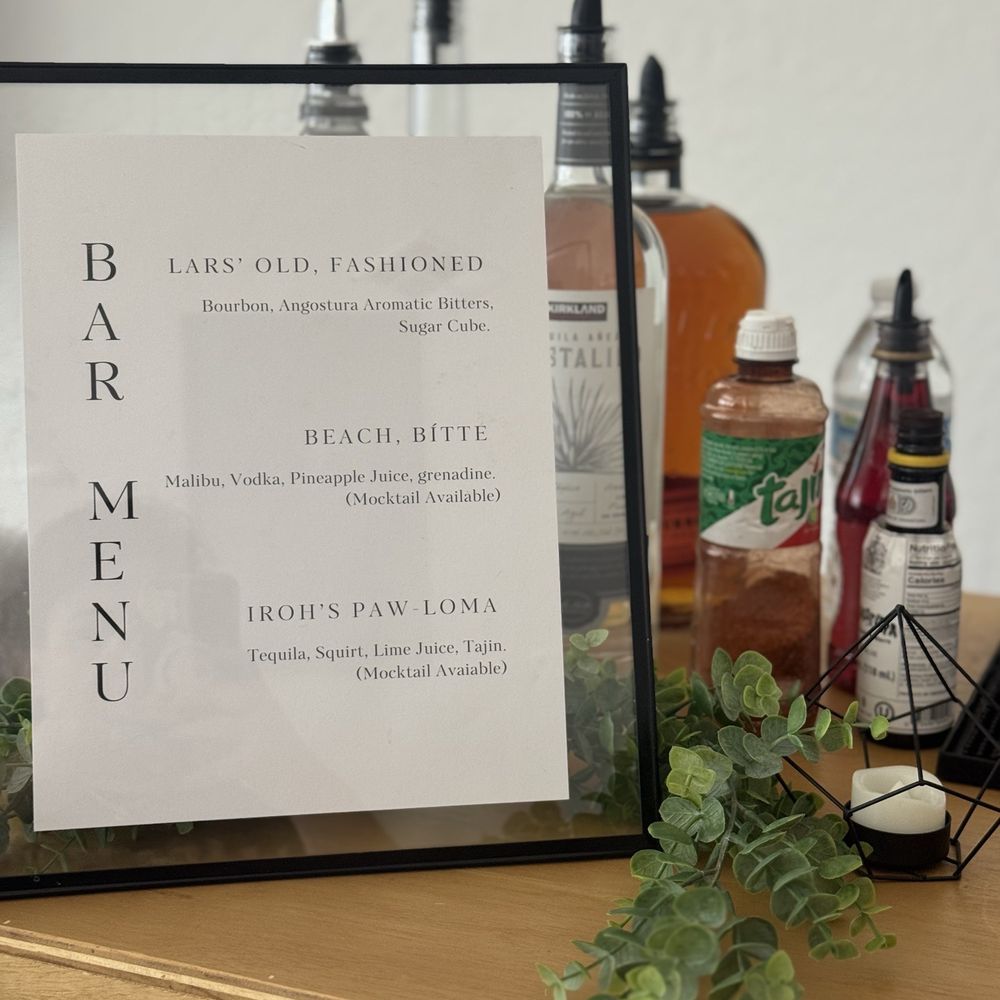 The Snack Bar - Bae menu and custom set up - Bartenders Near Me The Snack Bar - Bae menu and custom set up - Bartenders Near Me