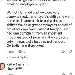 The owners comment