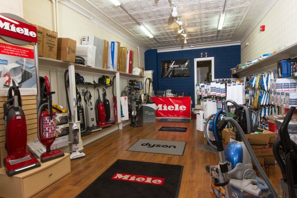 New Vacuum Sales - Customers are welcome to demo any new vacuums in our store before purchasing. We like our customers to feel comfortable with their purchase and not rush into buying anything they don't absolutely want. We carry a wide variety of different vacuum brands including Miele, SEBO, Hoover, Riccar, etc. Customers can also order certain models off of our website.