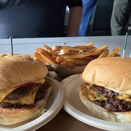 Classic burger and fries
