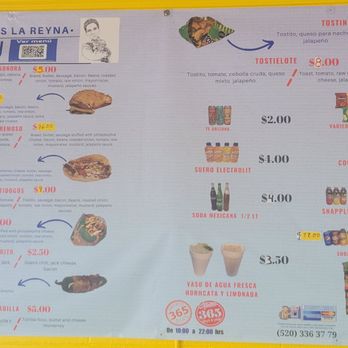 La Reyna Hot Dogs - 08 / 26 menu - Hot Dogs Near Me - Tucson, Arizona La Reyna Hot Dogs - 08 / 26 menu - Hot Dogs Near Me - Tucson, Arizona