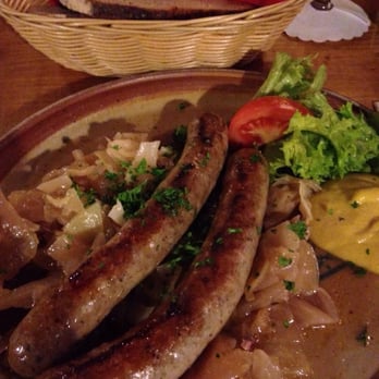 Alt Hendesse - Bauernbratwürste mit bayrisch Kraut 9,90 - German Near Me - Heidelberg, BW