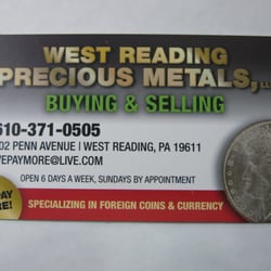 West Reading Precious Metals - Business card he gave me!
