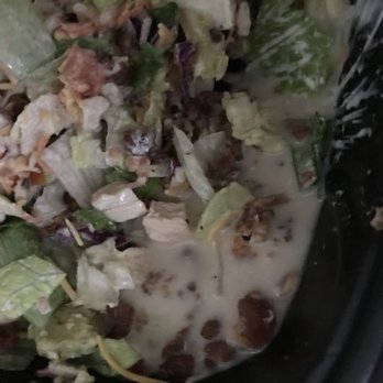 Farmer Boys - This is a Cobb salad with about a teaspoon of salad dressing and 1/4 cup of water from the dripping wet salad greens. Buy a salad spinner! - Burgers Near Me - Irwindale, California