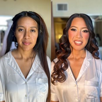 Makeup by Natalia Campos - Bridal before and after - Makeup Artists Near Me