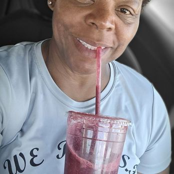 Natural Defense - Sipping my beetroot n berries smoothie. - Juice Bars & Smoothies Near Me - Lawrenceville, Georgia