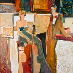 Complements Art Gallery - 40X40 oil by Tremler