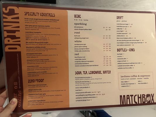 Menu photo 1 matchbox Washington, DC, DC Menu photo 1 matchbox Washington, DC, DC