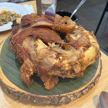Chicken Ati-Atihan - Crispy pata - deep fried pork leg (really crispy and good) - Filipino Near Me - Niles, Illinois Chicken Ati-Atihan - Crispy pata - deep fried pork leg (really crispy and good) - Filipino Near Me - Niles, Illinois