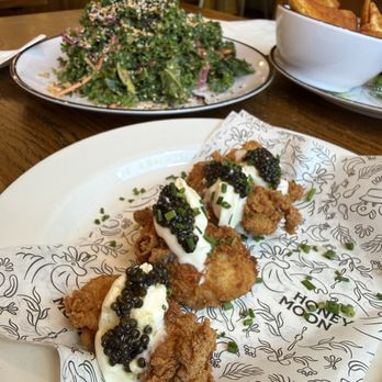 Honeymoon Chicken - Caviar chicken bites and Kale Parmesan Salad - Chicken Shop Near Me - Washington, DC, District of Columbia