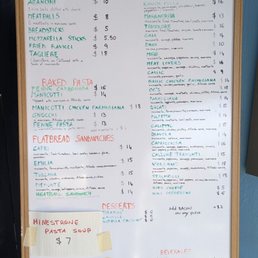 The menu located by the service window, on January 31, 2026. The menu located by the service window, on January 31, 2026.