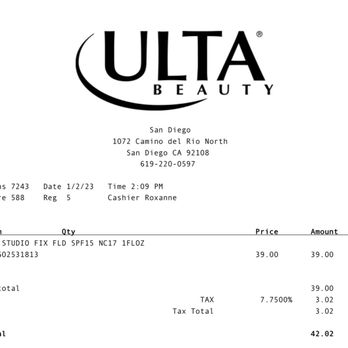 Ulta Beauty - $39 which I find reasonably priced because the bottle usually lasts me 2-3 months and it's good quality foundation - Cosmetics & Beauty Supply Near Me - San Diego, California Ulta Beauty - $39 which I find reasonably priced because the bottle usually lasts me 2-3 months and it's good quality foundation - Cosmetics & Beauty Supply Near Me - San Diego, California