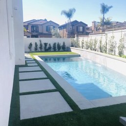 Poured concreted step pads and coping