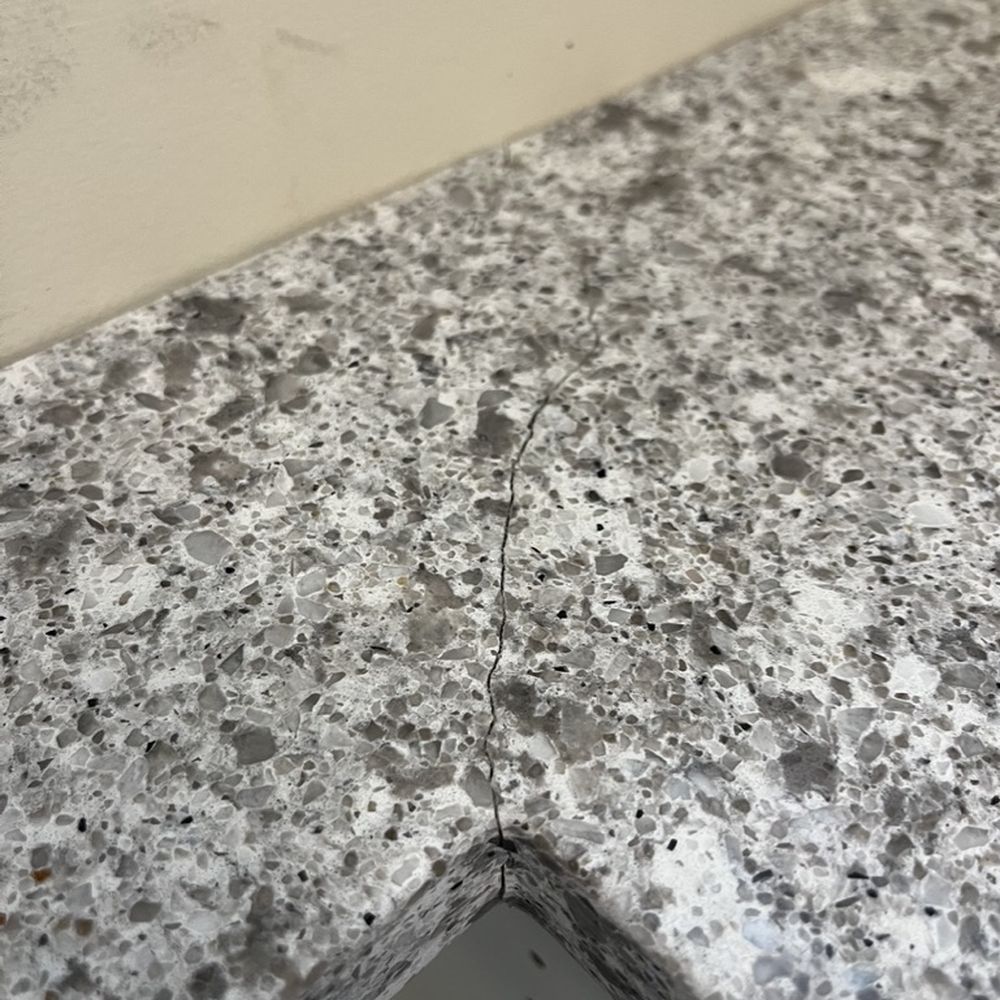 Armina Stone - Another crack in the quartz from installation. - Building Supplies Near Me - Cheswick, Pennsylvania Armina Stone - Another crack in the quartz from installation. - Building Supplies Near Me - Cheswick, Pennsylvania