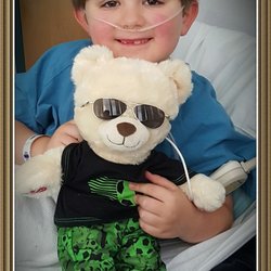 Another patient at Methodist Children's Hospital who received one of the Spring For A Teddy Bear Of Love, Bears! Made his day much better!
