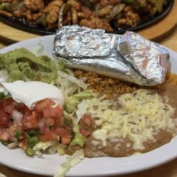 El Camino Real - Refried beans, rice and toppings for fajitas.