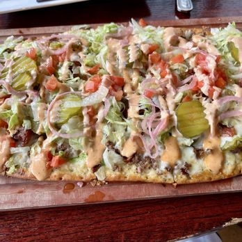 Tamarack Tap Room - Uncle Bobs Flatbread - with pickles! A favorite - New American Near Me - Woodbury, Minnesota Tamarack Tap Room - Uncle Bobs Flatbread - with pickles! A favorite - New American Near Me - Woodbury, Minnesota