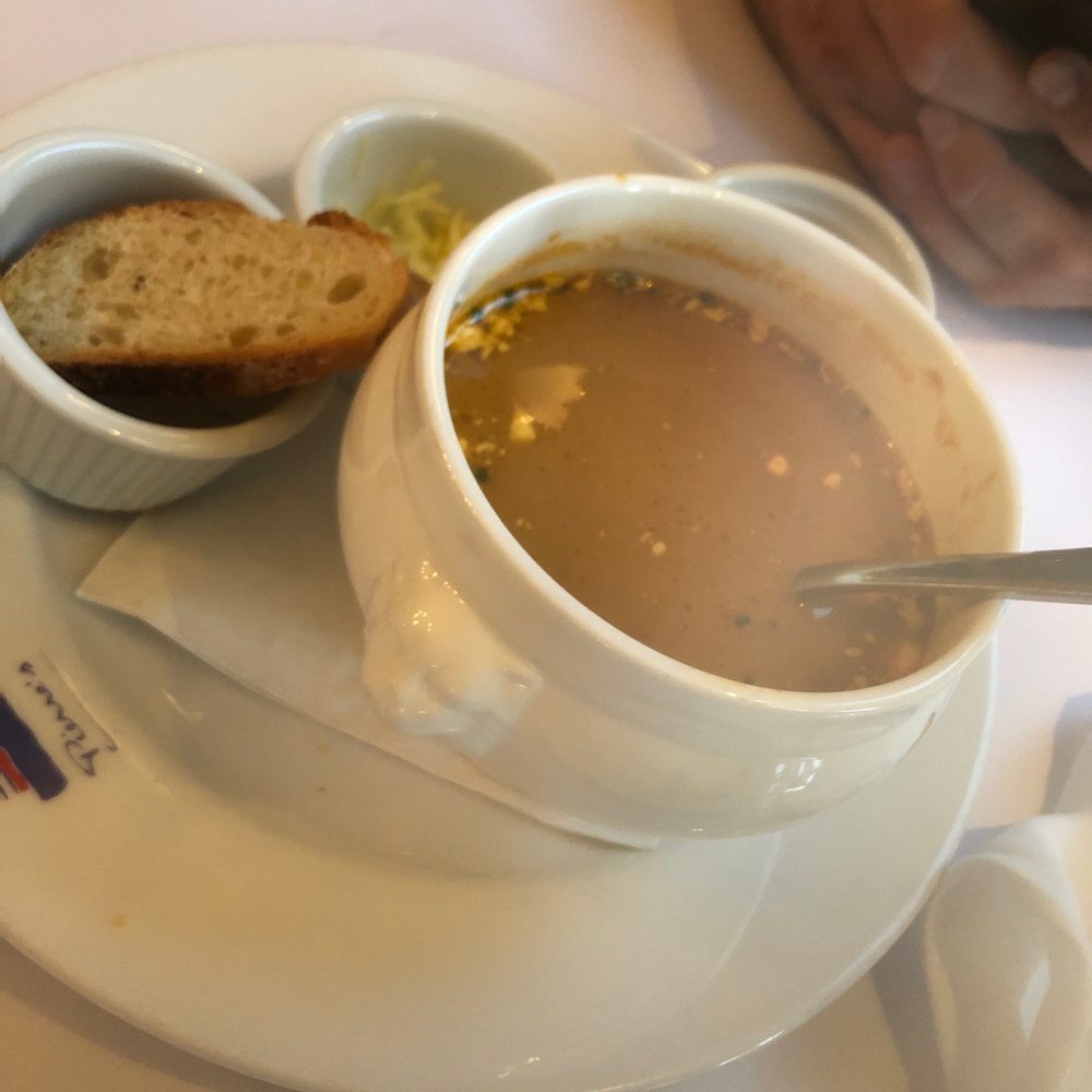 Pierre's - Lobster bisque, added the side cheese and aioli, but doesn't help - French Near Me - Bridgehampton, New York Pierre's - Lobster bisque, added the side cheese and aioli, but doesn't help - French Near Me - Bridgehampton, New York