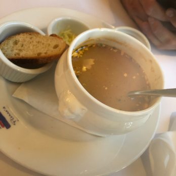 Pierre's - Lobster bisque, added the side cheese and aioli, but doesn't help - French Near Me - Bridgehampton, New York Pierre's - Lobster bisque, added the side cheese and aioli, but doesn't help - French Near Me - Bridgehampton, New York