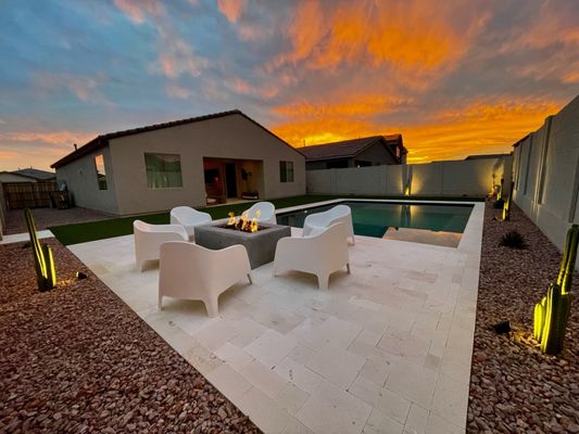 New Pool - This new pool was completely built from the ground up. From start to finish we are there for you during the entire process. Build your backyard oasis with Precision Pool Techs!