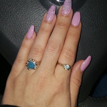 AP Nails - One week after I got them done. Acrylics with gel polish. - Nail Salons Near Me - Long Beach, California
