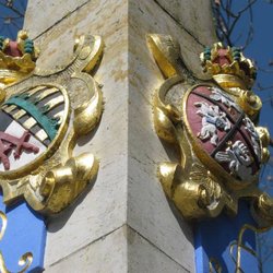 Kursächsische Postmeilensäule - Wappen.