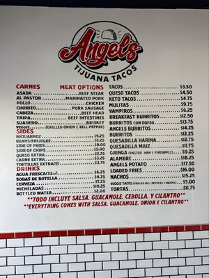 Menu photo 8 Angel’s Tijuana Tacos Anaheim, CA