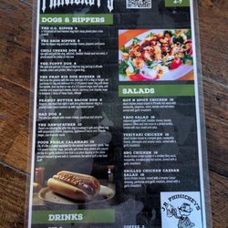 JR Phinickeys - Hot Dog & Salad menu.