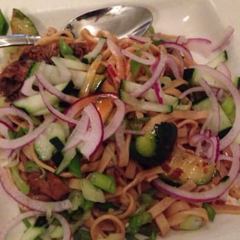 B Star - Side of garlic noodles with mushrooms and zucchini - Burmese Near Me - San Francisco, California