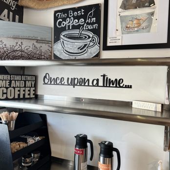 Steveston Coffee - a coffee shop counter with a coffee pot and a cup of coffee - Coffee & Tea Near Me - Richmond, British Columbia