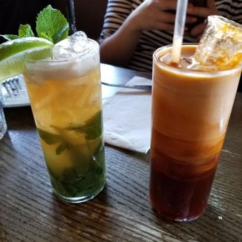 Burma Superstar - Rangoon Mule and Mae Sai Iced tea - Burmese Near Me - Oakland, California