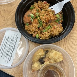 a bowl of fried rice and a cup of coffee a bowl of fried rice and a cup of coffee