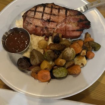 Artisan Urban Bistro - Pork Chop with roasted vegetables - New American Near Me - Saginaw, Michigan