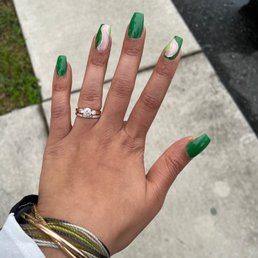 Sns manicure with gel design Sns manicure with gel design