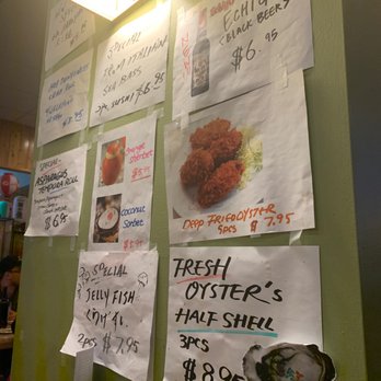 Sachiko Sushi - Wall menu!!! Love it! - Japanese Near Me - Tuscon, Arizona