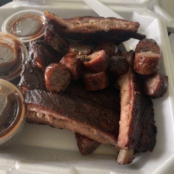 Smokin Barrel BBQ - Ribs are on point and Sausages are pretty solid as well!! - Barbeque Near Me - Omaha, Nebraska