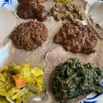 Aster's Ethiopian Restaurant - Meat Combo - Ethiopian Near Me - Austin, Texas