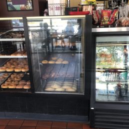 a display of donuts