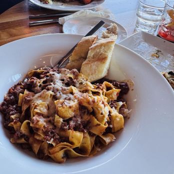 Silos Restaurant - Dinner plate, pasta, ground beef, cheese and side dishes - New American Near Me - Duluth, Minnesota