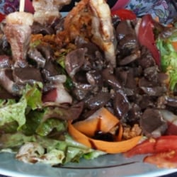 Le Jardin - Salade de gésiers XL avec brochette de magret en supplément  (4 euro)