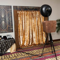 Orlando Photobooths - The Vintage Walnut Open Air Photo Kiosk with Walnut columns. Designed for rustic weddings and specialty themes. Handmade by me.