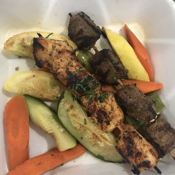 Cafe Moderno - Combo (Steak and Chicken) w/ grilled vegetables & Hummus - Cafes Near Me - Montclair, California Cafe Moderno - Combo (Steak and Chicken) w/ grilled vegetables & Hummus - Cafes Near Me - Montclair, California