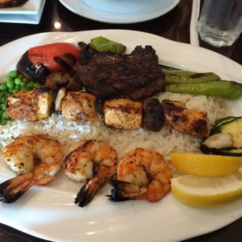 Chicken Kebab - The house kebab, presented very nicely but all of the meat was overcooked. Definitely looks better than it tastes. - Turkish Near Me - Roslyn Heights, New York