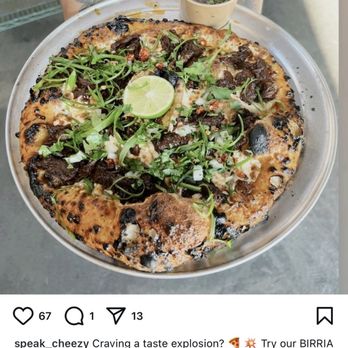 Speak Cheezy - What's advertises on their socials - Pizza Near Me - Long Beach, California