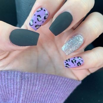 The White Spa Nails - Purple leopard print nails - Nail Salons Near Me - Mesa, Arizona The White Spa Nails - Purple leopard print nails - Nail Salons Near Me - Mesa, Arizona