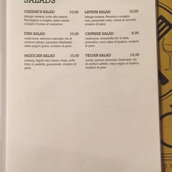 Oblò - Menu