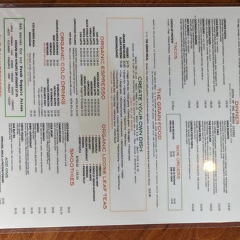 The Grain Cafe - Menu - Pizza Near Me - Redondo Beach, California